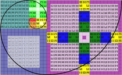 Fibonacci spiral organization of I Ching codes (reversed)