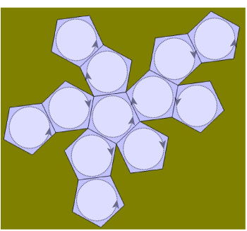 Polygonal incircles on the sides of a polyhedron