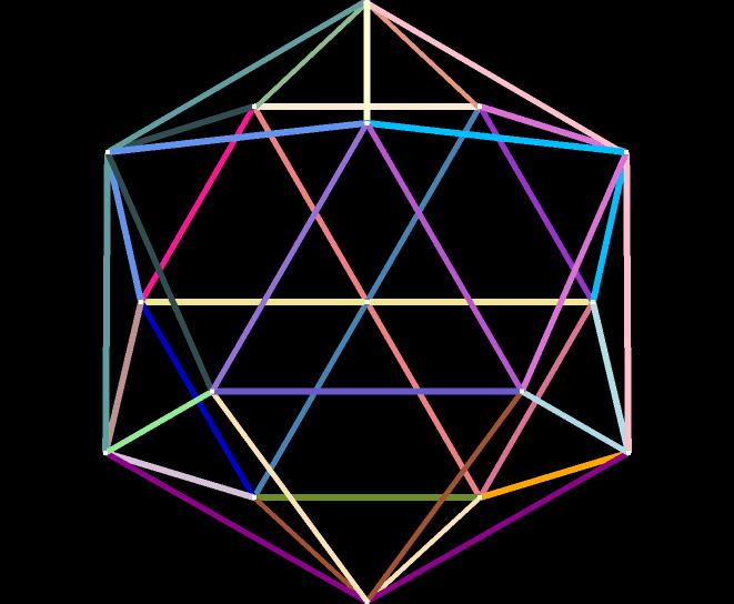 Animation of truncated tetrahedral geodesic sphere