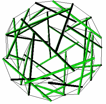 Animation of spherical tensegrity