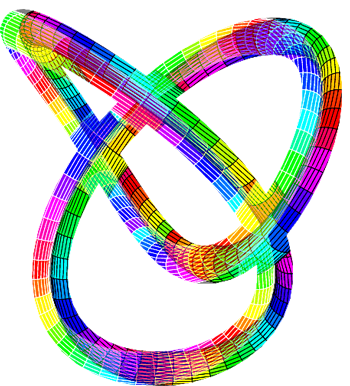 Use of a trefoil knot in three dimensions -- doubled by a shadow equivalent 