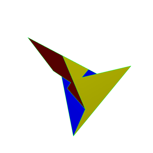 Animation of foldng of Szilassi polyhedron